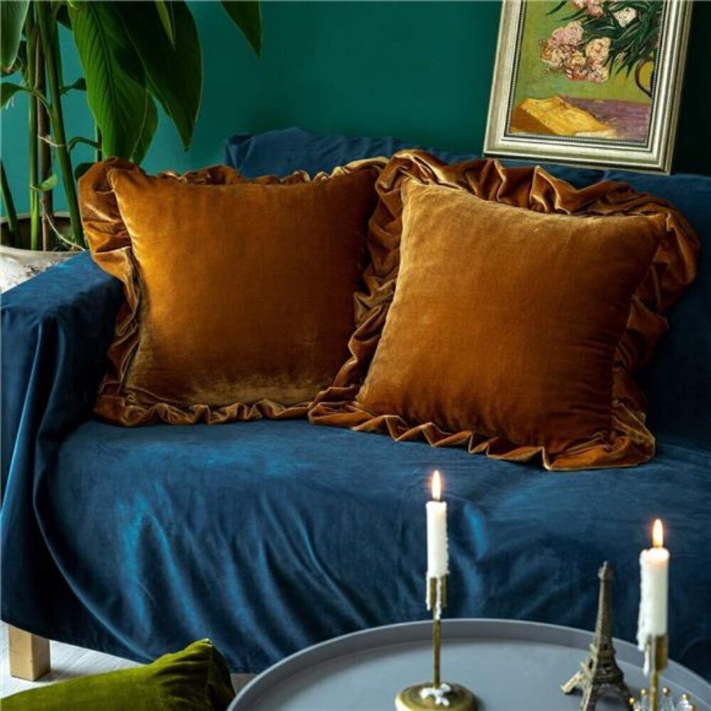 Elegant Square Velvet Cushion Cover Soft Decorative Luxury Throw Pillow